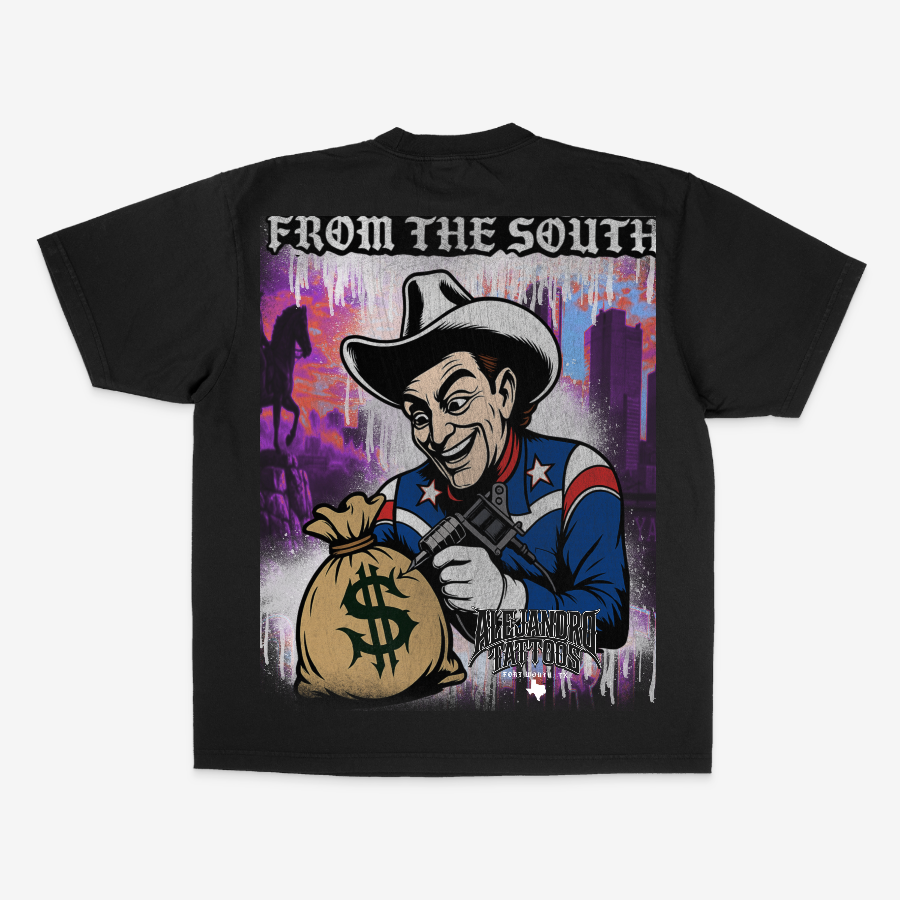 Neon Outlaw Cowboy Graphic Tee