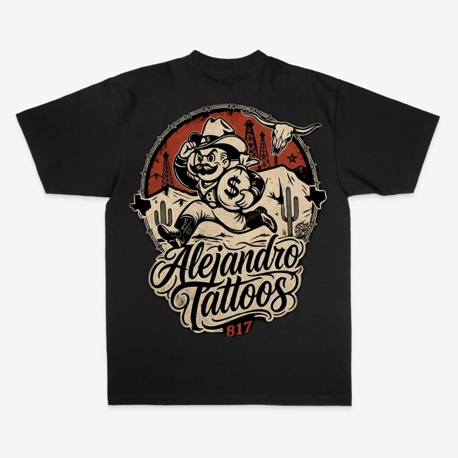 Alejandro Tattoos Give Me The Loot Graphic Tee