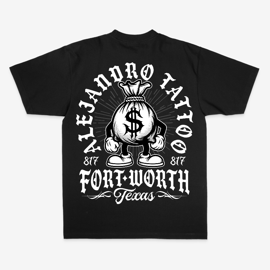 Alejandro Tattoo Money Bag Fort Worth Tee